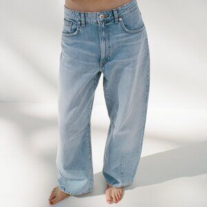 Zara baggy barrel leg jeans size 6 women's